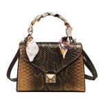 Cute PU Leather Handbag Gold Photo 0