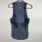 Free People  sequin‎ top women’s size large Photo 5