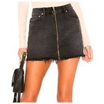 Free People Zip It Up Denim Skirt Front Zipper Haven Black 31 Photo 2