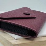 Women’s Minimalist Red Wine Card Wallet Photo 3