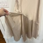 Free People Intimately  Womens Dress Medium Champagne Midi Dress Satin Sleeveless Photo 3