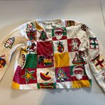 RARE VTG Michael Simon Christmas Festive Santa Fun Patterns Unique Cardigan S Photo 0