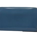 Tory Burch Blue Patent Leather Zip Around Wallet Photo 1