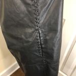 Free People  Faux Black Leather Spaghetti Strap V-Neck Dress w Pockets Sz L Photo 11