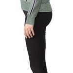 Cedric Charlier Striped Lurex Sweater Green black and white shimmer Size 8 Photo 3