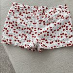 Loft White Shorts with Red Cherry Pattern Photo 3