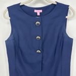 Lilly Pulitzer  Women's Navy Kelan 100% Dupioni Matte Silk Dress, Size 10, EUC Photo 8