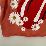 The Rolling Stones  orange daisy crop band graphic tee M Photo 4