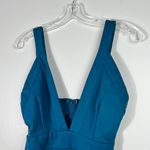 Super Down Revolve Deep V Teal Blue Bandage Bodycon Mini Party Dress Small S NYE Photo 1