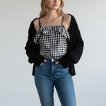 A New Day S Gingham Ruffle Cotton Strappy Top Cottagecore Summer Picnic Western Photo 2