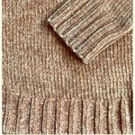 Cynthia Rowley  Blush Pink Chenille Rolled Hem Boxy Crew Neck Pullover Sweater  L Photo 3