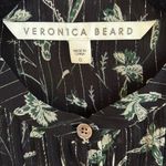 Veronica Beard Walker Black Floral Silk Peasant Blouse Size 0 Photo 2