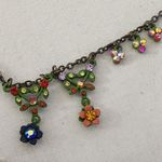 Bohemian Garden Floral Ornate Necklace with Earrings Set Pink Photo 4