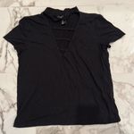 Forever 21 Black Cut Out Front T Shirt Photo 0