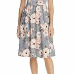 AQUA  Gray Floral Print Dress Photo 0