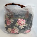 Travel Toiletry Bag Organizer hanging Makeup floral printed Black Photo 4