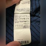 Bimba Y Lola Midi Dress Blue Black Stripe Side Rouching Flounce Bottom Size Med Photo 8