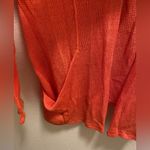 J.Jill Women's Coral Linen Blend Open Front Long Knit Lightweight Cardigan Photo 2
