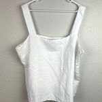 J.Crew  Women's White Linen Blend Tank Top Squareneck Lined CA207 Photo 0