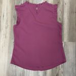 Allegra K  Ruffled Sleeveless Blouse - Purple NWT Photo 1