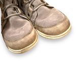 Sorel  Joan Explorer Shearling Faux Fur‎ Lace Up Gray Leather Booties Sz 9 Photo 5