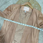 Hutch Anthropologie  Open Jacket Blazer Faux Vegan Suede in Peachy Beige Size S Photo 14
