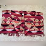 Free People  Red and Black Patterned Poncho Photo 1