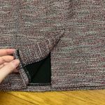 Loft  Petite Tweed Sheath Dress Red White Black Sleeveless Zipper Pockets Size 8P Photo 4