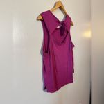 Old Navy Pink  Tie-Neck Linen Blend Tank Top Size L EUC Photo 3