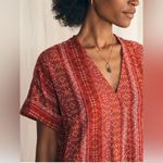 Faherty Women's Red Sanibel Basketweave Dress Photo 9