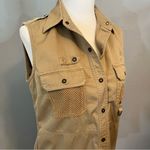 Vintage Ralph Lauren RL Women's Khaki Vest Utility Safari Fishing Cargo Vest Tan Photo 7