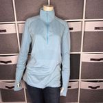 Lululemon Run: Swiftly Tech 1/2 Zip Heathered Blue Moon Size 12 Photo 2