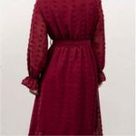 Baltic Born Paisley Dot Midi Dress Burgundy Women's L Photo 1