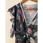 Hunter Bell  Printed Harrison Dress Midi Button Front Flutter Ruffle Sleeves 0 Photo 8