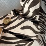 Lilibleu Women’s Brown & Cream Printed Size S Belted Trench Coat Photo 2