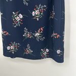 Gibson  Navy Blue Floral Shift Dress Sleeveless Stretch Lined Crew Neck Size S Photo 2