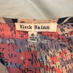 Black Rainn   Women’s Small Sleeveless Abstract Print Cowl Neck Flowy Blouse. Photo 5