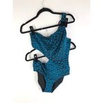 Solid & Striped  Claudia With Ring Graphic Leopard Print Cut Out Blue Black L Photo 2