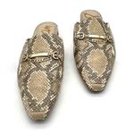 Sam Edelman  Evelan Chain Loafer Mule Wheat Multi Leather Snakeskin Print Size 9 Photo 4