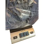 VTG Y2K 90s Blue Crinkle Denim Look Lace Up Shirt 2X Textured Stretch Top 2X Photo 12