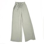 Pink Lily Epiphany Moment Sage Green Paper Bag Wide Leg Trouser Pants Size Small Photo 4