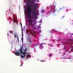 Joie  Small Top Handmade Tie Dye Passion Fruit‎ Pink Purple White Linen 1531 Photo 8