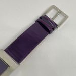 DKNY  women’s watch solid stainless steel 21mm case purple dial leather band runs Photo 4