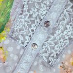 John Mark Colorful Floral Embroidered lace sheer Pullover A Photo 2