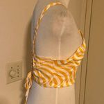 ZARA Halter Neck Satin Effect Print Crop Top White Orange Size XS New With Tags Photo 13