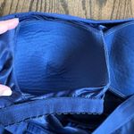 Lands End Womens Solid Navy Blue Strapless Tankini Swim Suit Top Plus Size 16W Photo 2