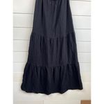 Steve Madden Black Sleeveless Tiered Maxi Dress Open Back Halter Women's XS Photo 6