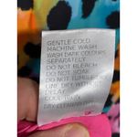 Little Party Dress Womens 10 Cheetah Print 80s V Neck Colorful Neon Retro Twirl Pink Photo 7