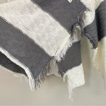 Bad Little Country Girl Stripped Henley Slouchy Knit Pullover Sweater Size Large White Photo 6