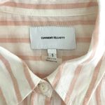 Current/Elliott Current Elliott The Candid Button Down Shirt in Sheer Cotton Cream Peach Size S Photo 6